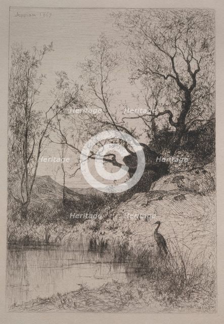 A Pond, 1867. Creator: Adolphe Appian (French, 1818-1898).