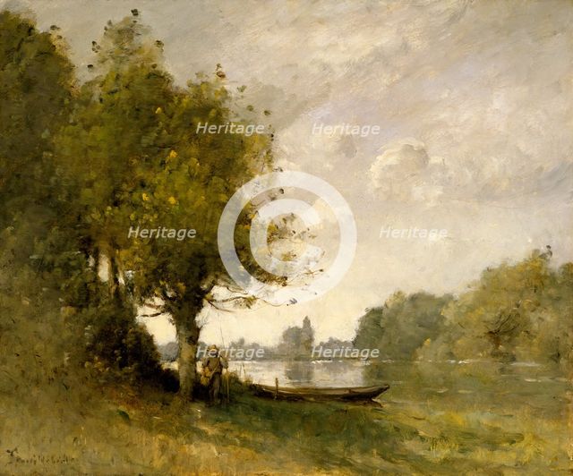A Pond near Nangis, 1880-95. Creator: Paul-Désiré Trouillebert.