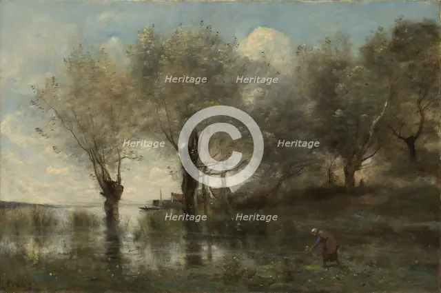 A Pond in Picardy, ca. 1867. Creator: Jean-Baptiste-Camille Corot.
