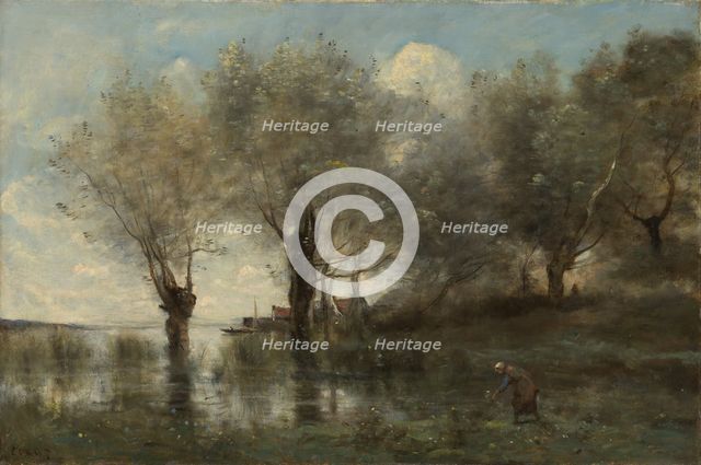 A Pond in Picardy, ca. 1867. Creator: Jean-Baptiste-Camille Corot.