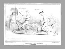 A Poney Race for a Saddle (a Seat) at Cambridge 1834. Creator: John Doyle