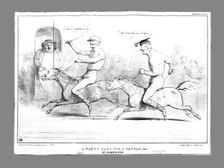 A Poney Race for a Saddle (a Seat) at Cambridge 1834. Creator: John Doyle