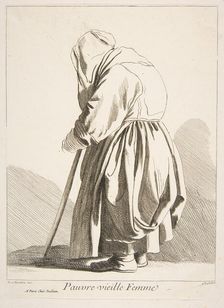 A Poor Old Woman, 1742. Creator: Caylus, Anne-Claude-Philippe de