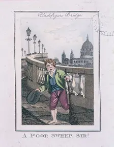 A Poor Sweep, Sir! Cries of London, 1804. Artist: Anon