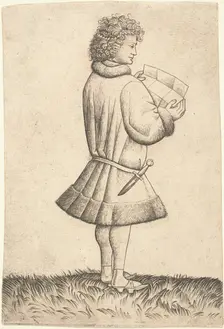 A Poet Reading, 1430s. Creator: Master of the Playing Cards