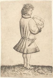 A Poet Reading, 1430s. Creator: Master of the Playing Cards