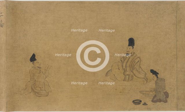 A poem-composing contest among various artisans, Nanbokucho period, 1333-1392. Creator: Unknown.