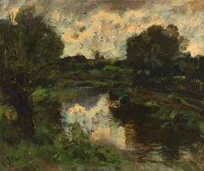 A Polder Landscape after a Thunderstorm, c.1892. Creator: Jacob Henricus Maris