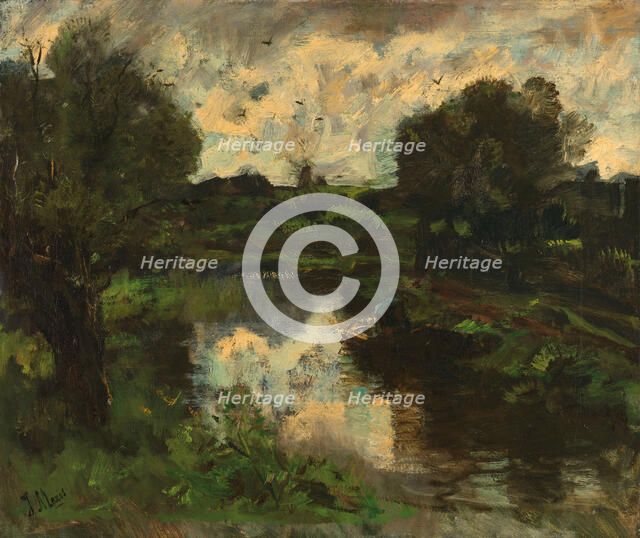 A Polder Landscape after a Thunderstorm, c.1892. Creator: Jacob Henricus Maris.