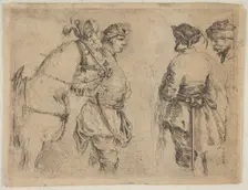 A Pole Holding a Horse by the Bridle, ca. 1662. Creator: Stefano della Bella