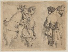 A Pole Holding a Horse by the Bridle, ca. 1662. Creator: Stefano della Bella
