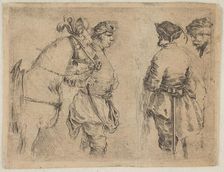 A Pole Holding a Horse by the Bridle, ca. 1662. Creator: Stefano della Bella