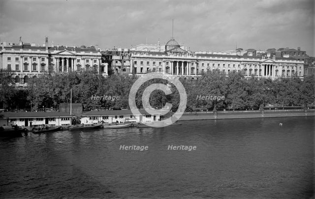 A police launch, Thames River Police station, Victoria Embankment, London, c1945-c1965. Artist: SW Rawlings