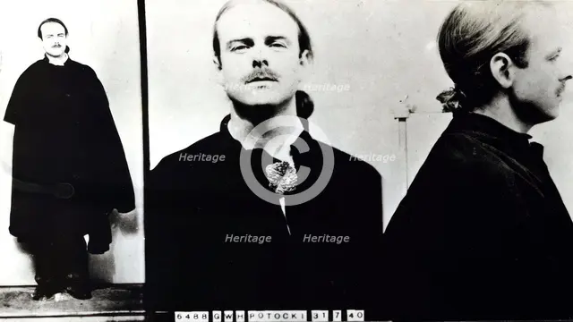 A police photograph of Geoffrey Wladislas Vaile Potocki de Montalk, c1932. Creator: Unknown.