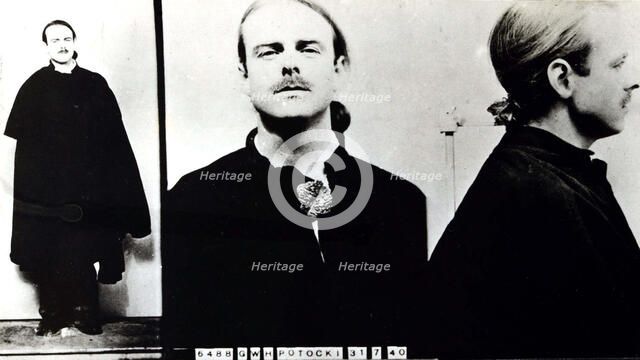 A police photograph of Geoffrey Wladislas Vaile Potocki de Montalk, c1932. Creator: Unknown.