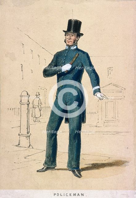 A policeman, 1855. Artist: Day & Son