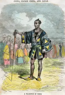 A policeman of Yeddo (Edo), Japan, c1880. Artist: Trichon