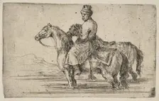 A Polish Groom Bathing Horses, ca. 1662. Creator: Stefano della Bella