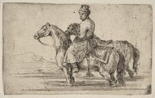 A Polish Groom Bathing Horses, ca. 1662. Creator: Stefano della Bella