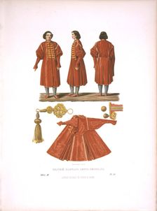 A Polish Kaftan of Peter the Great. From the Antiquities of the Russian State, before 1853. Artist: Solntsev, Fyodor Grigoryevich (1801-1892)