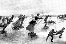 A Popular Winter Amusement in Germany, 1898. Creator: HC Seppings Wright