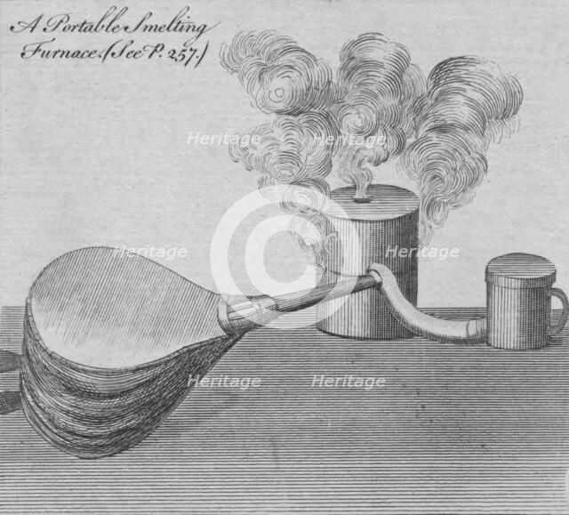 'A Portable Smelting Furnace', 1761. Creator: Unknown.