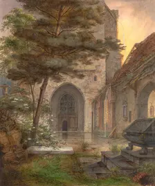 A Portal of a Church, first half 19th century. Creator: Ernst Ferdinand Oehme