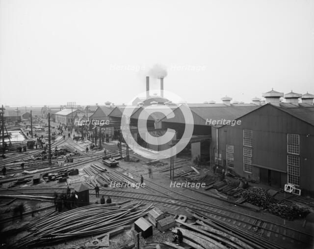 A Portion of the yard, Great Lakes Engineering Works, Ecorse, Mich., (1906?). Creator: Unknown.