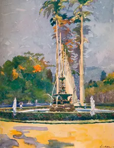 A portion of the Avenue of Royal Palms, Botanical Gardens 1914