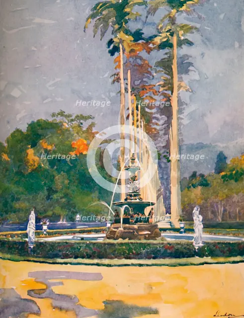 'A portion of the Avenue of Royal Palms, Botanical Gardens', 1914. Artist: Unknown.