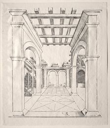 A Portico. Creator: Erhard Schön (German, c. 1491-1542)