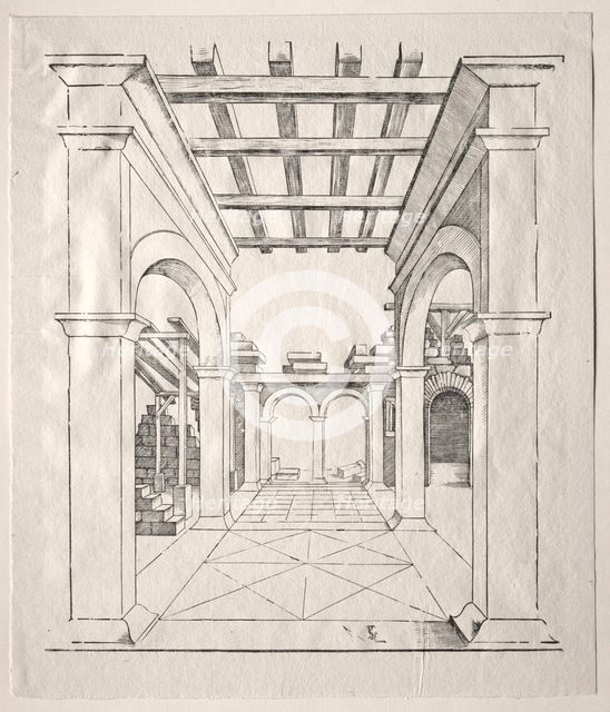 A Portico. Creator: Erhard Schön (German, c. 1491-1542).
