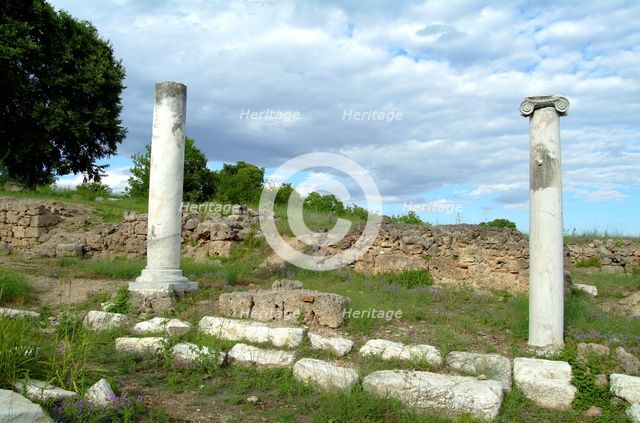 A portico in Edessa, Greece. Creator: Samuel Magal.