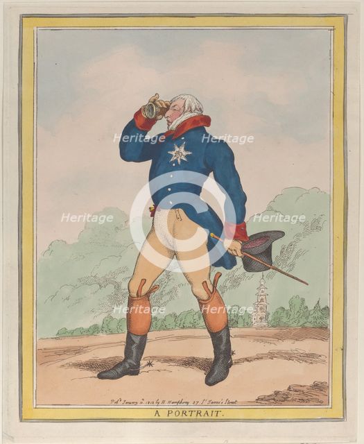 A Portrait (Duke of Cumberland), January 10, 1812., January 10, 1812. Creator: Thomas Rowlandson.