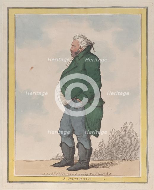 A Portrait (George, 3rd Earl of Pomfret), February 26, 1812., February 26, 1812. Creator: Thomas Rowlandson.