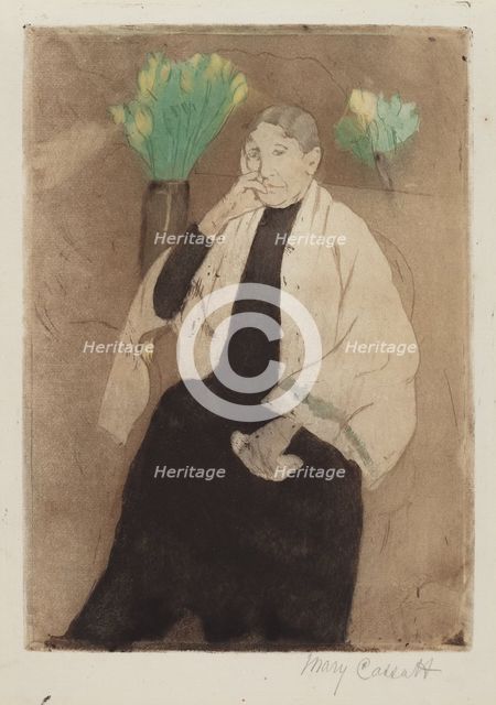 A Portrait of the Artist's Mother, c. 1889-1890. Creator: Mary Cassatt.