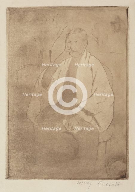 A Portrait of the Artist's Mother, c. 1889-1890. Creator: Mary Cassatt.