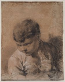 A Portrait of the Artist's Son Giacomo, c. 1735. Creator: Giovanni Battista Piazzetta (Italian, 1682-1754)
