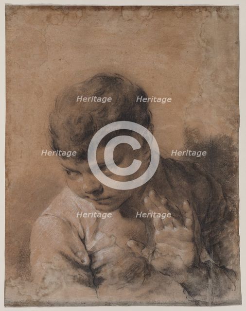 A Portrait of the Artist's Son Giacomo, c. 1735. Creator: Giovanni Battista Piazzetta (Italian, 1682-1754).