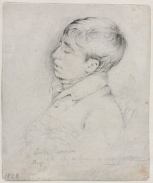 A Portrait of Welby Sherman Asleep in a Chair, 1828. Creator: George Richmond (British, 1809-1896)