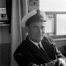 A portrait of a Suffolk coastguard at Aldeburgh or Blythburgh, 1956. Artist: John Gay
