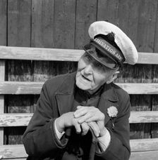 A portrait of an elderly man in Salvation Army uniform, Cornwall, c1946-c1959. Artist: John Gay