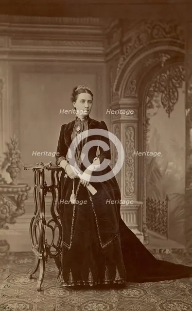 A portrait of Countess Sophia Sergeevna Ignatieva, wife of His Majesty's retinue..., 1880-89. Creator: I Milevskii.