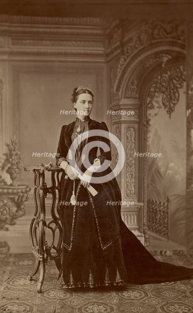 A portrait of Countess Sophia Sergeevna Ignatieva, wife of His Majesty's retinue..., 1880-89. Creator: I Milevskii.