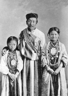 A portrait of Lepchas, West Bengal, India, c1910
