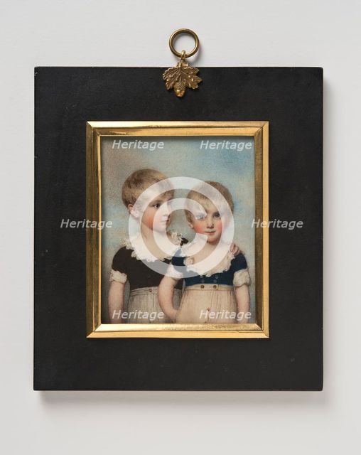 A portrait of Lewis (b. 1796) and Alexander (b. 1797) Beauvais, 1801. Creator: William Wood.