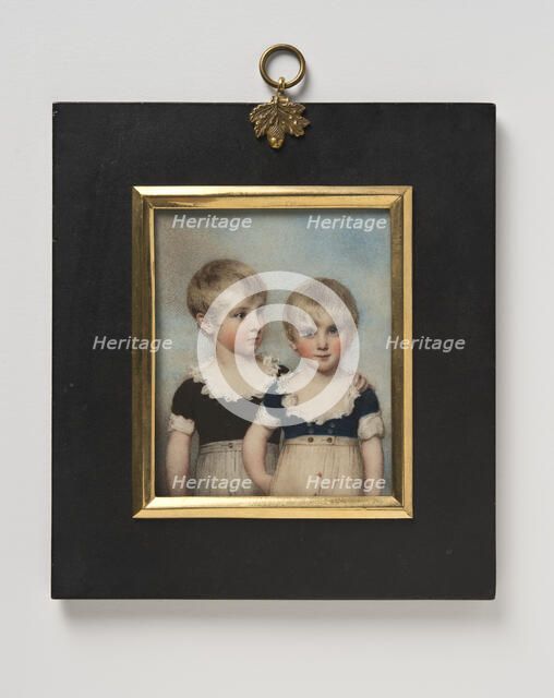 A portrait of Lewis (b. 1796) and Alexander (b. 1797) Beauvais, 1801. Creator: William Wood.