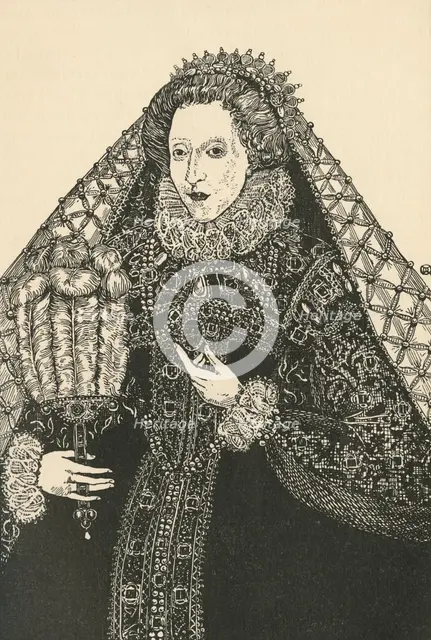 'A Portrait of Queen Elizabeth', (1931). Artist: Charles Henry Bourne Quennell.