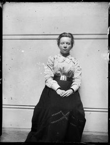 A portrait or self-portrait of a young woman believed to be Katherine Jean Macfee, 1903. Creator: Katherine Jean Macfee