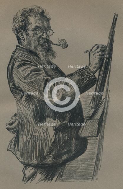 'A posthumous portrait of Henry Stacy Marks', c1899. Artist: Paul Charles Renouard.